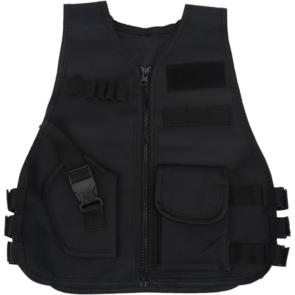 

Children Tactical Vest Kids Breathable Security Guard Waistcoat Field Combat Training Protective Vest Black