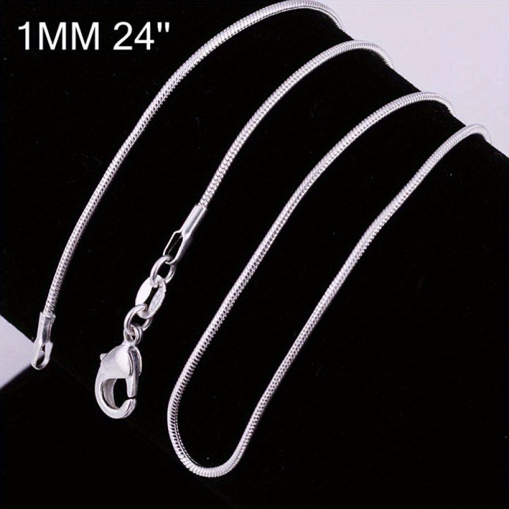 

Clearance Sale! 925 Sterling Silver Chain Necklace Chain For Women 1.1mm Cable Chain Necklace Upgraded Clasp - Thin & Sturdy