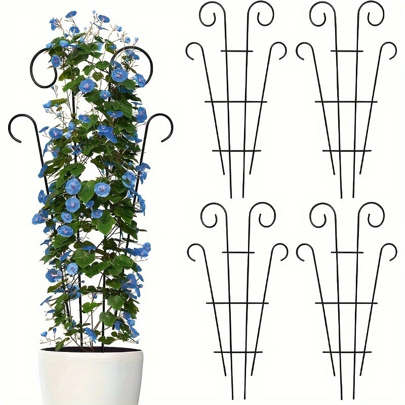 

1pcs Metal Plant Trellis Support Stand - Sturdy Climbing Plant Trellis For Indoor Use - Ideal For , Roses, Veggies, And Flowers In Home, Patio, Lawn, Front Porch, Balcony, Or Garden