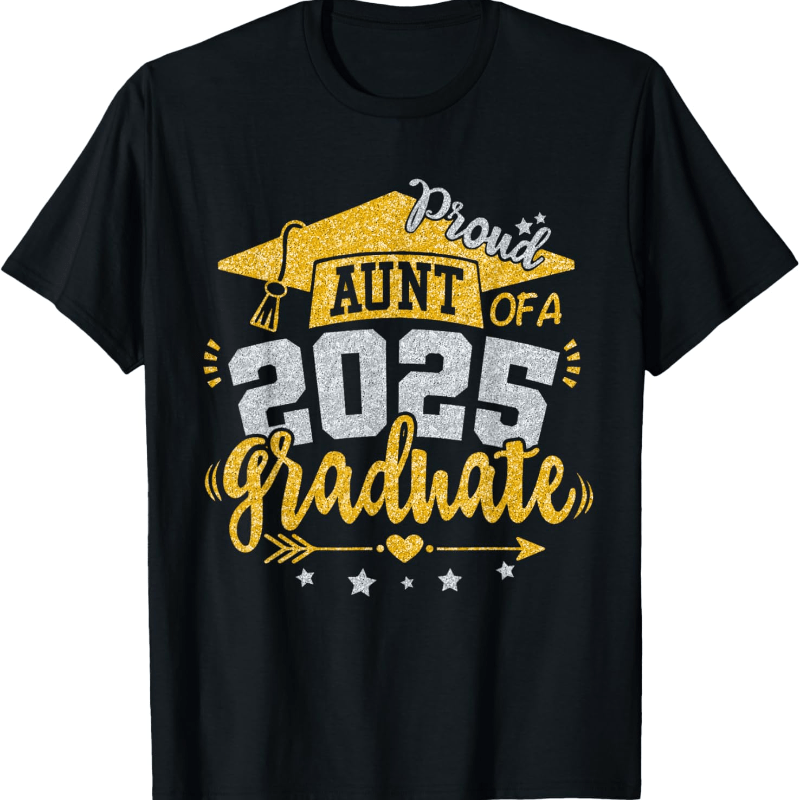 

Auntie Senior 2025 Proud Aunt Of A Graduate T-shirt