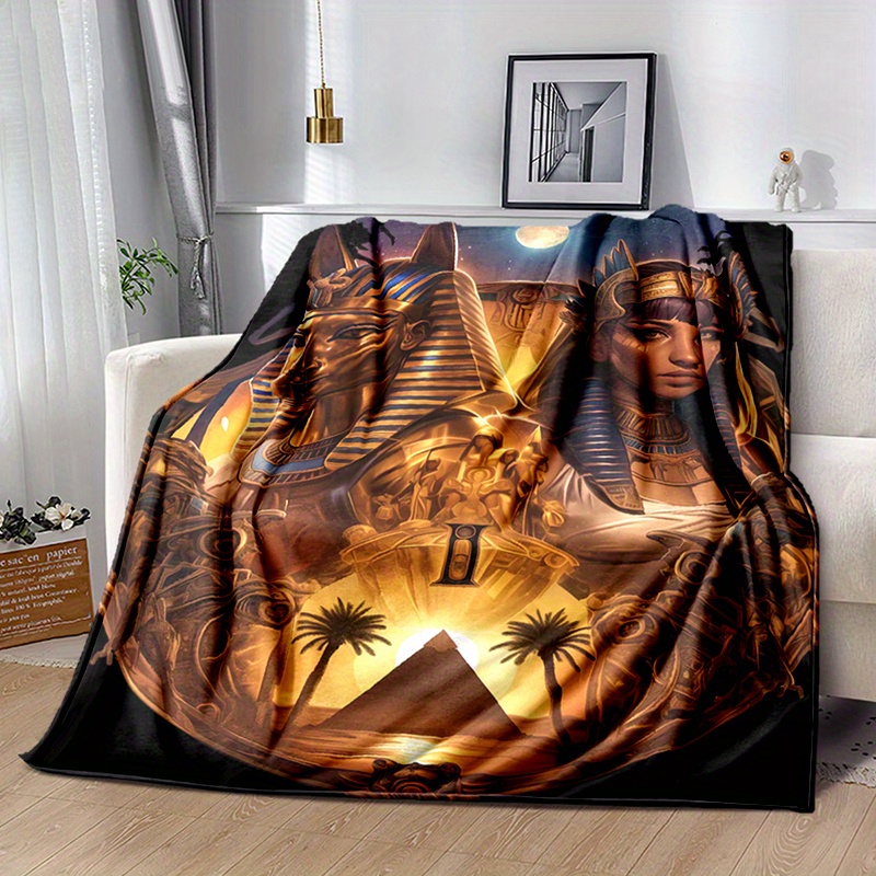 

[top-] Egyptian- Flannel Blanket - & , For , Bed, |