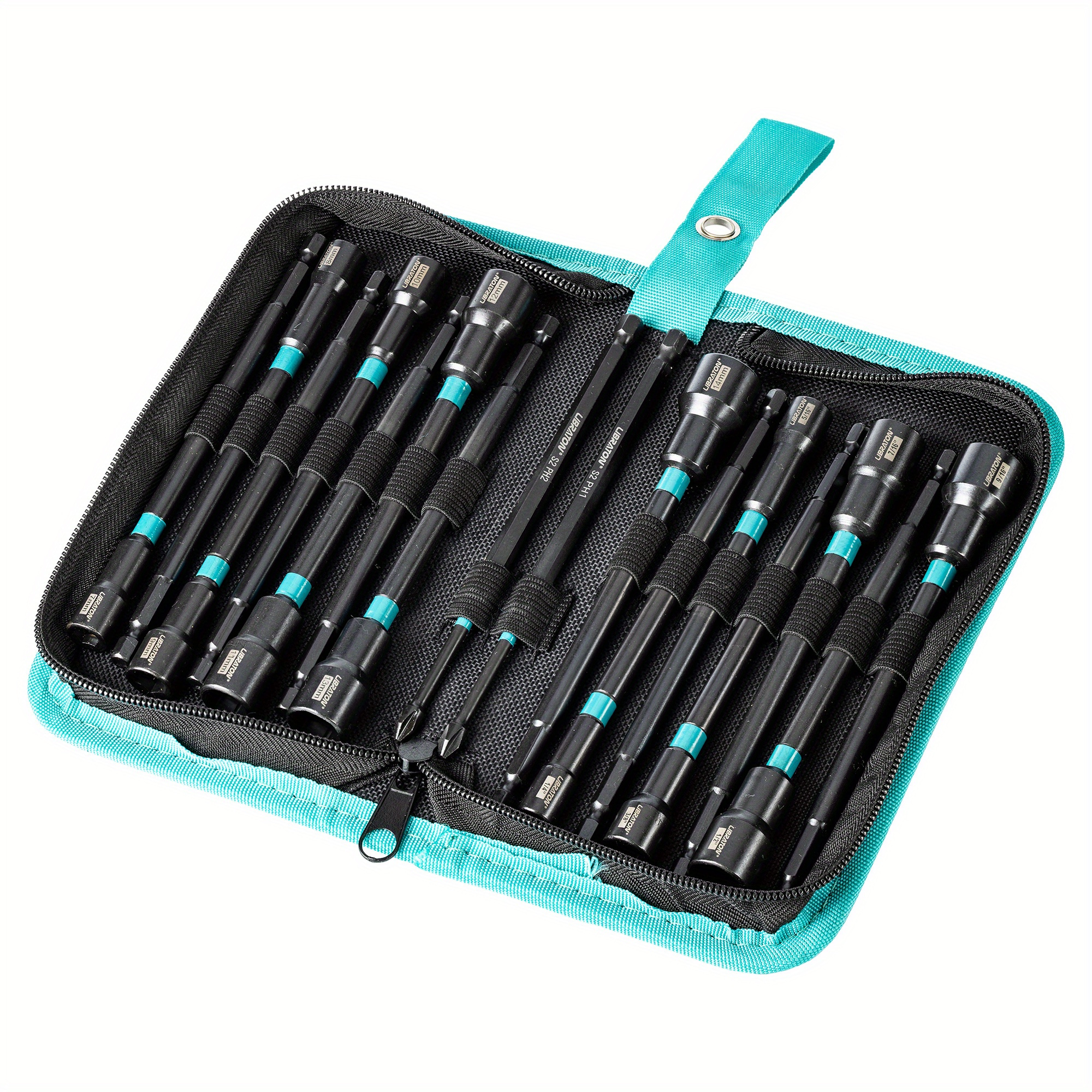 

16pcs Libraton Magnetic Nut Driver Set, Metric & Sae, 6" Steel With Strong Magnet - Includes Storage Case, Ideal Drills, 1/4" Hex Shank