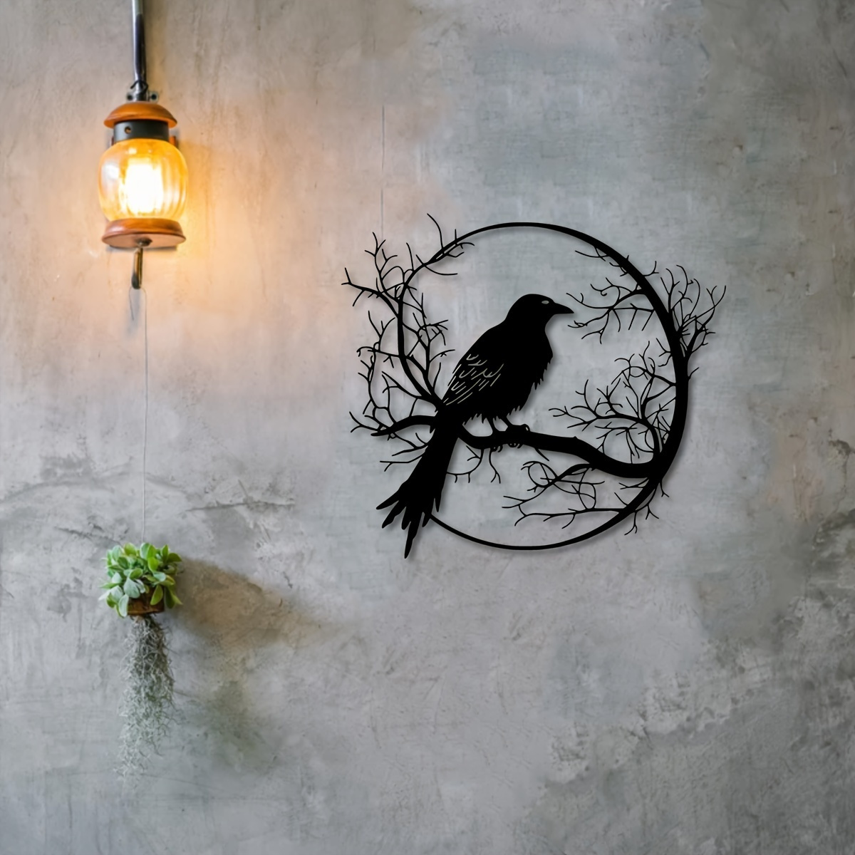 

Gothic Crow Metal Wall Art-elegant Crow Decoration, Suitable For And Autumn, Wrought Iron Crow Decoration Gothic Style Decorations