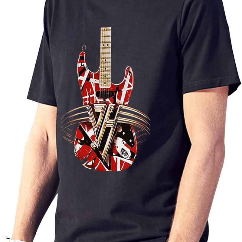 

Vintage Classic Guitar T Shirt 1970s Outfits For Men Tee T-shirt Black