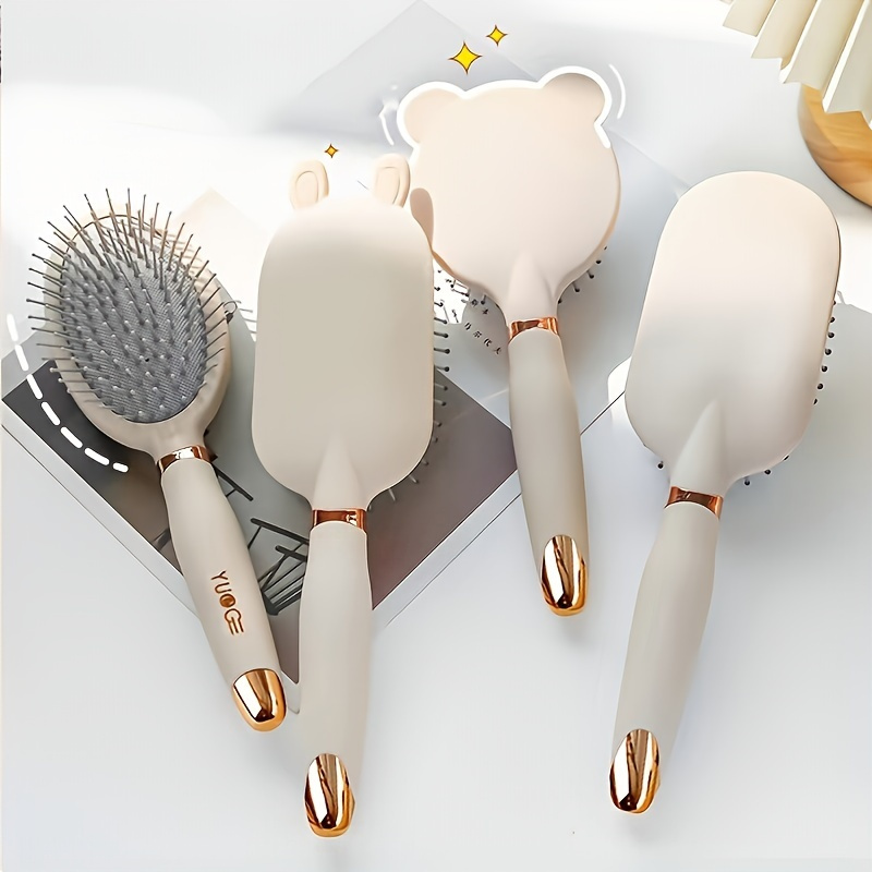 

Adorable Bear-shaped Air Cushion Comb - Scalp Massaging Hair Brush For Women, Ideal For Long & Curly Hair, Portable Styling Tool With Ventilation Holes Combs For Hair - Women's Hair Combs For Women