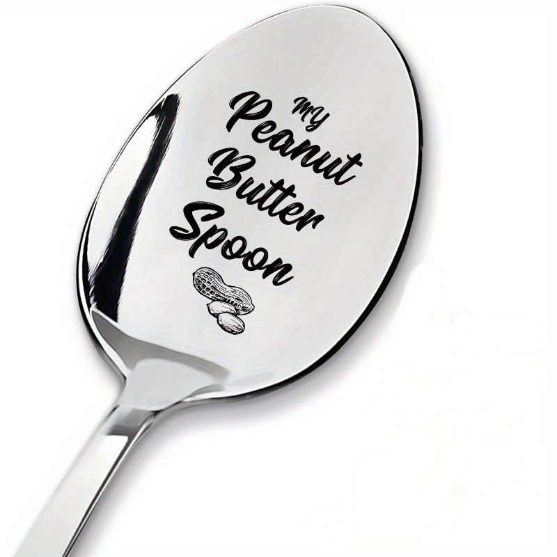 

3pcspeanut Butter Spoon, Funny Stainless Steel Spoon For Cafe Dessert Spoons, , Grandparents, Birthdays, Valentine's Day, Christmas Gifts