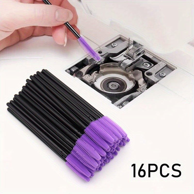 

16-pack Silicone Sewing Machine Cleaning Brushes, Reusable Detail Gap Cleaners For Craft And Hobby Maintenance