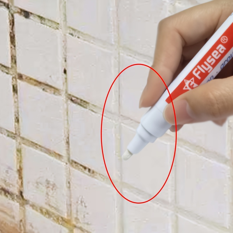 

1pc Tile Grout Repair Marker Pen, Non-toxic Water-based Formula For Bathroom & Kitchen Tile Gap Restoration, Easy-to-use Diy Grout Renewing Solution, Home Improvement Essential, No Electricity Needed