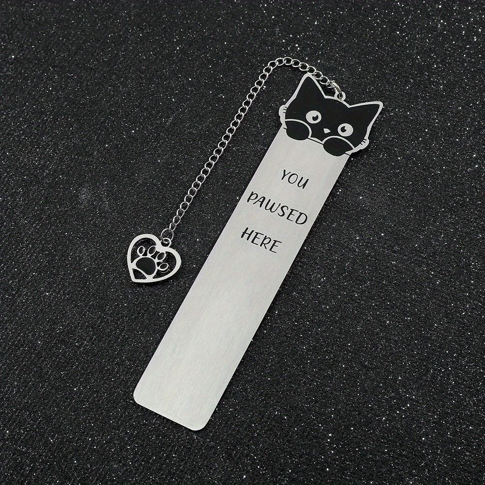 

1pcs Black Cat Head Book Mark Cute Reading Tags Gift For Cat Lovers Office And Study Supplies For Family Friends