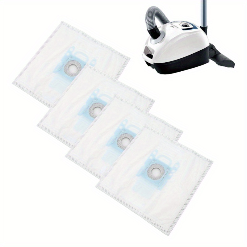 4 pack high   vacuum cleaner dust bags non woven fabric   filtration compatible with bosch   siemens models floor attachment plastic cloth material details 3