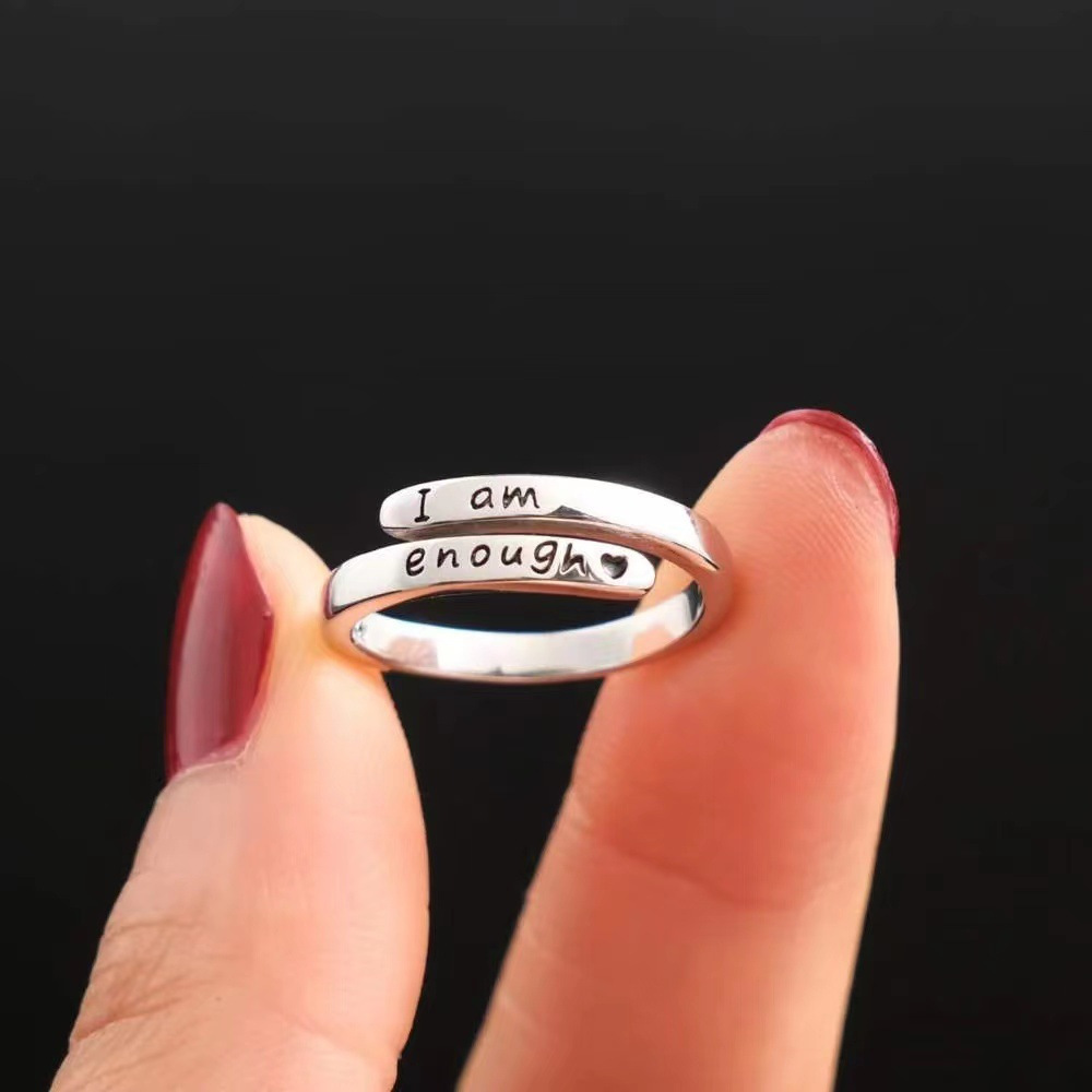 

Adjustable 925 Silver-plated Vintage With Alphabet Design, A English Letter Ring For Finger.