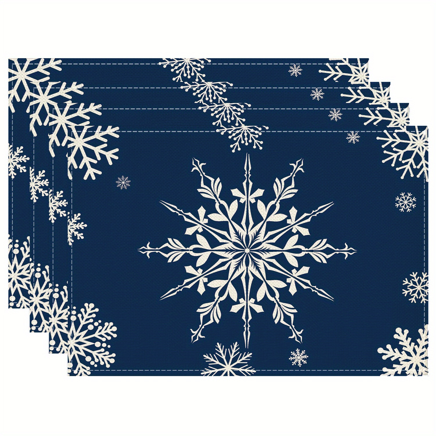 

4pcs Set Placemats - , Hand Washable, Christmas Dining & Kitchen Decor