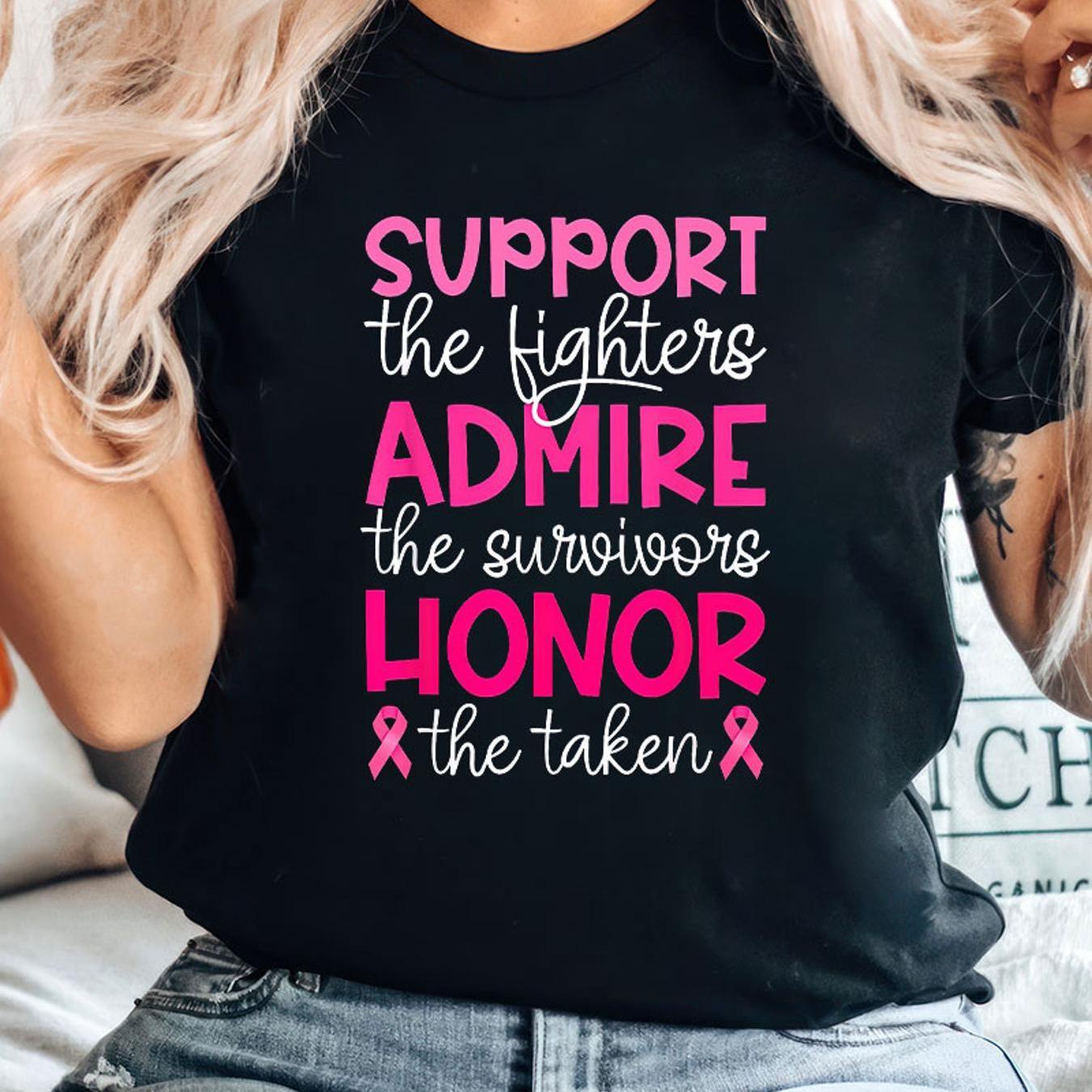 

Women's Cotton Printed T-shirt Celebrating Breast Cancer Support And Awareness With And Theme