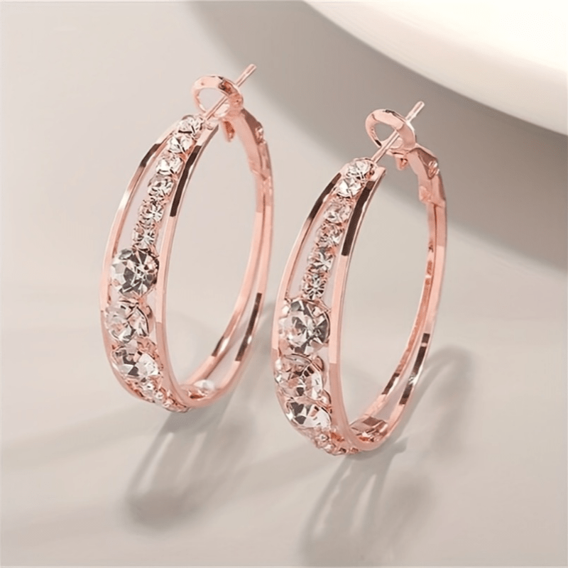 TEMU /4 Pairs Of Women's Earrings, Large Earrings, Fashionable Earrings, Party And Dinner Jewelry, Gift