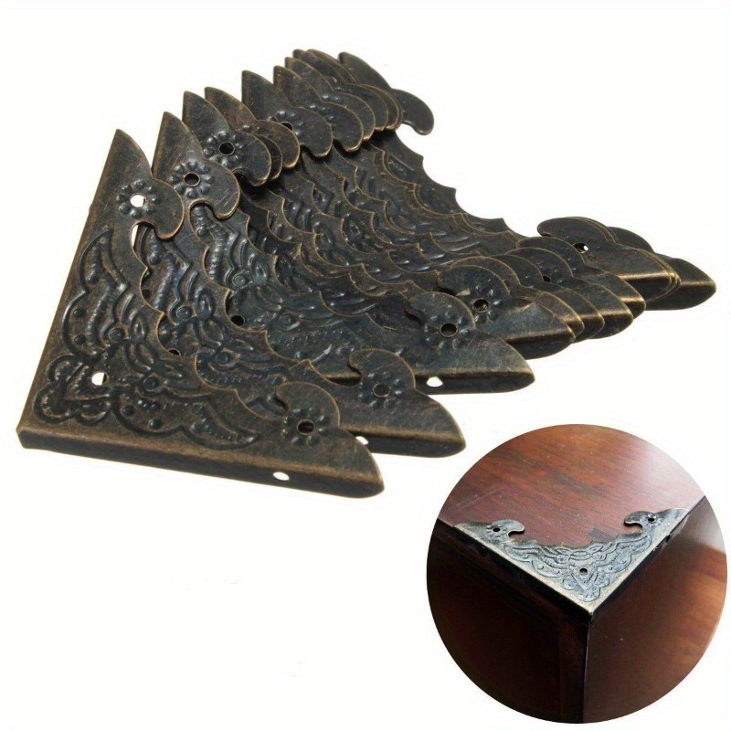 

30pcs Bronze Metal Photo Mounting Corners, Scrapbooking Album Menu Folder Corner Protectors For Diy Projects