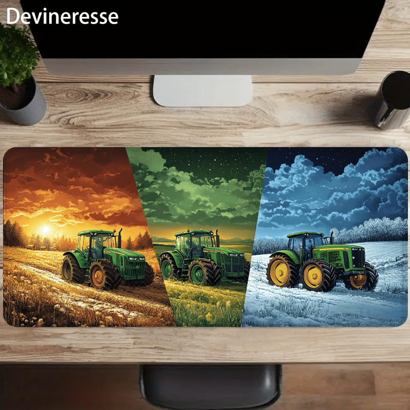 

Devineresse Tractor-themed Xxl Mouse Pad - Durable Rubber Desk Mat With Vibrant Agricultural Scenes For Gaming And Office - Oblong Keyboard Pad 35.4x15.7 Inch - Ideal Gift For Enthusiasts