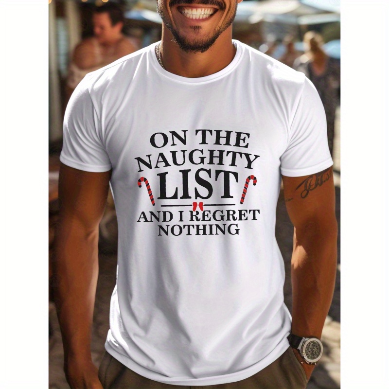 

Christmas Letters Spring And Summer Men's Short-sleeved T-shirts Printed Tops Summer T-shirts