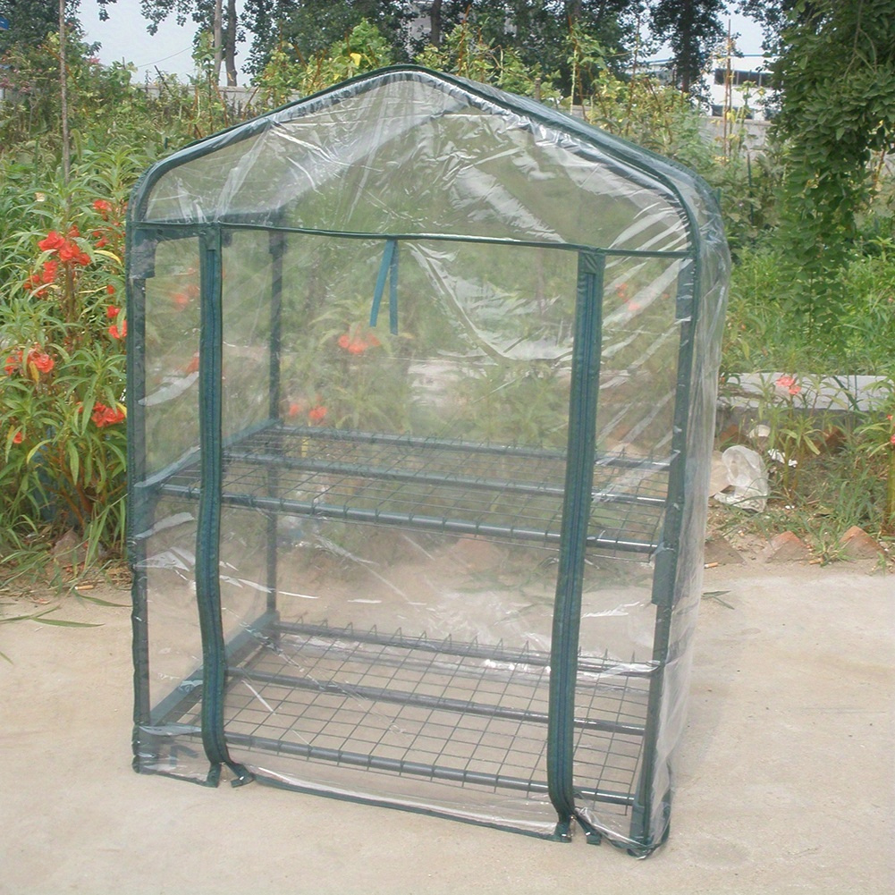 

Mini Portable Garden Green House Warm Greenhouse Flower Plants Gardening Outdoor ( Don't Include Iron Stand)