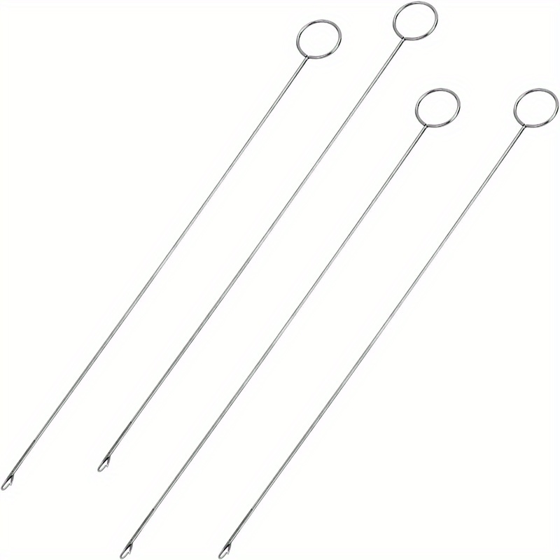 4pcs/pack Loop Turner Sewing Tool, Sewing Loop Turner Hook, Needle Hook, Crochet Sewing Supplies, Sewing , Tongue Crochet Tools, Needle Hooks With Latch For Fabric Tube Strips Diy(10.4 Inch)