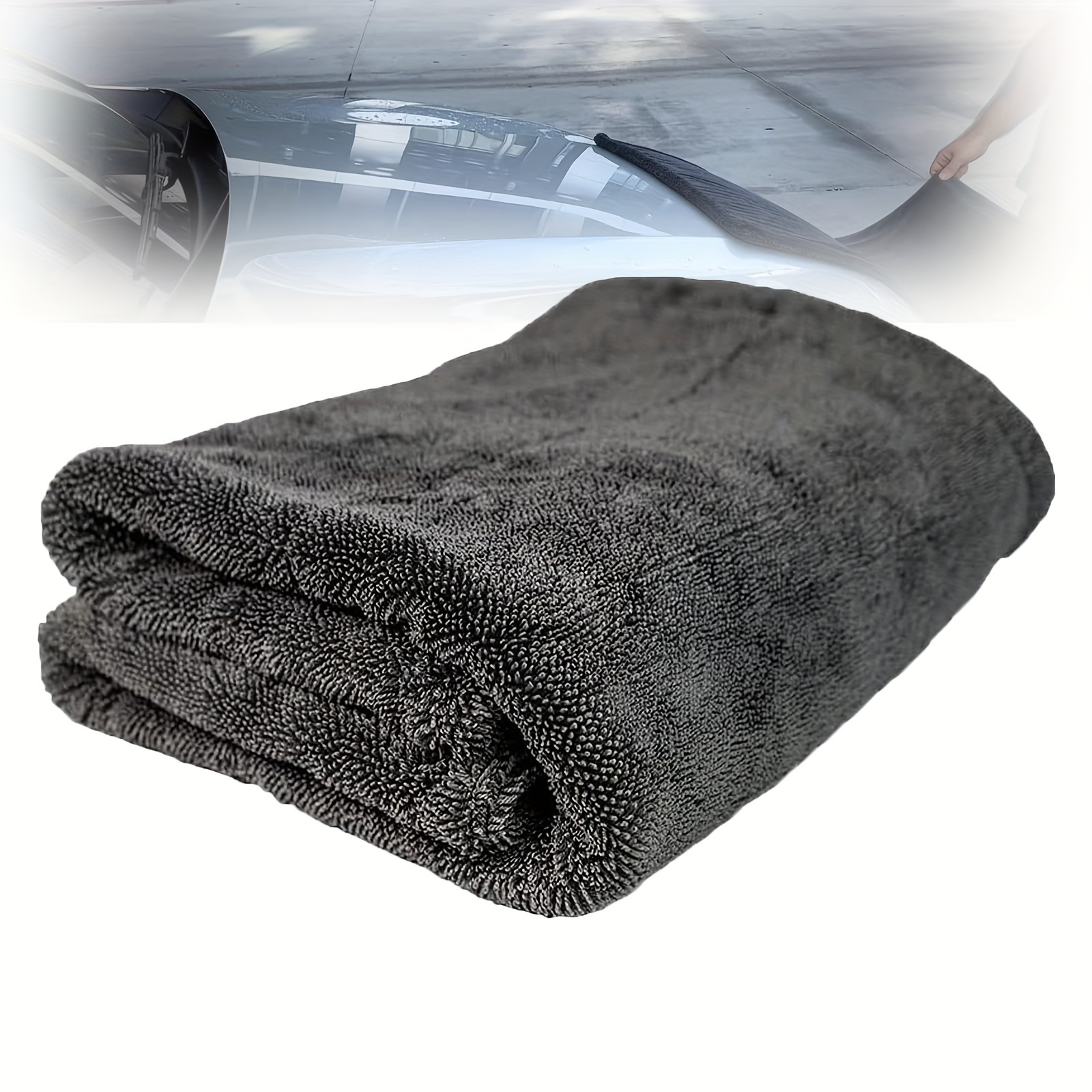 

Drying Towel, Drying Towel 1600 Gsm, Car Care Drying Towel, The Twisted-loop Drying Towel, Microfiber Car Drying Towels (color : Gray, Size : 60 * 40cm)