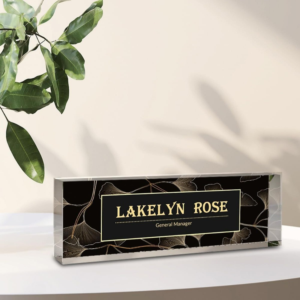 

Custom Acrylic Desk Name Plate - Elegant Personalized With Name & , Ideal For Professionals, Teachers, Nurses - Perfect Gift For Birthdays, Anniversaries