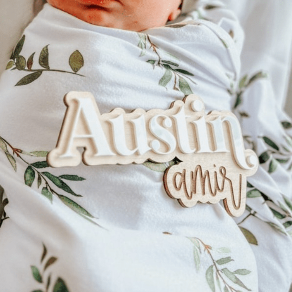 custom   name sign personalized wooden   name announcement plaque for hospital   birth   photo props details 9