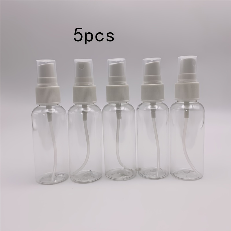 

5pcs Clear Plastic Bottles - Mist, Refillable & Reusable For , Gardening & Moisturizing - Paraben-free, 1.69/3oz