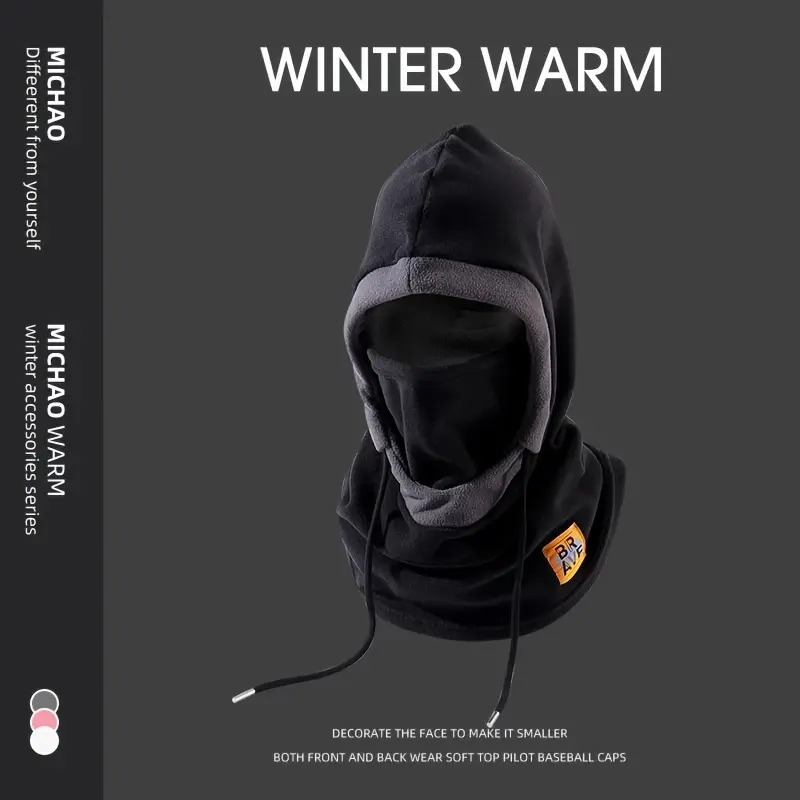 TEMU Winter Windproof Face Mask Headgear Cycling , Scarf Beanie For Men Women