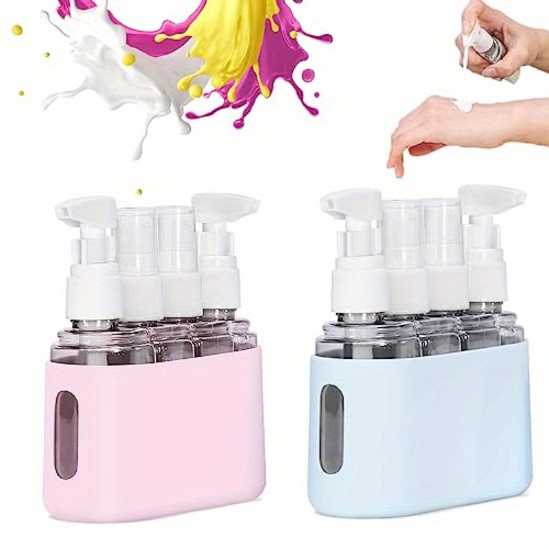 

4/ 3/ 2 In 1 Travel Dispenser Shampoo Lotion Gel Bottle Set Leak-proof Empty Travel Containers Bottles For Toiletries Body Wash