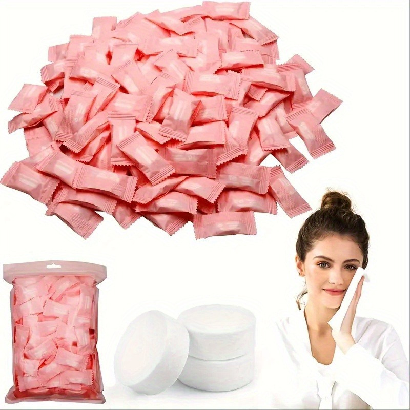 

100pcs Hypoallergenic Cotton Compressed Towels - Portable, Absorbent & Disposable For Travel And Camping