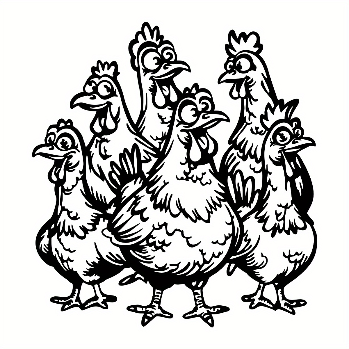Image of 1pc Humorous Chicken Metal Wall Decoration, Chicken Coop Ornament, Ideal Farmhouse Present, Housewarming Gift For Thanksgiving And Christmas