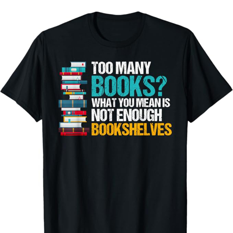 

Read Books Print Men's Cotton T-shirt, Graphic Tee Men's Outdoor Clothes, Casual Short Sleeve Crew Neck T-shirt