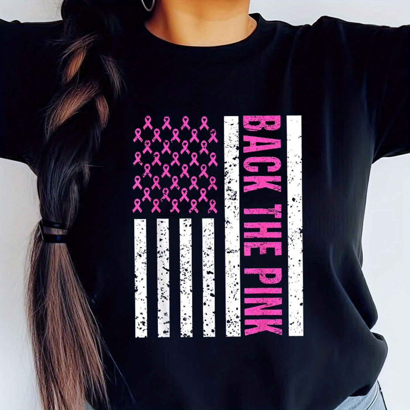 

Women's Awareness Flag Cotton Printed T-shirt