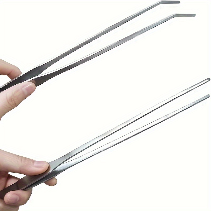 

1pc Steel , 10.6 And Straight Forceps, For Tank Landscaping, Feeding, , Lizards, And Whiskered - Uncharged, No Battery Required