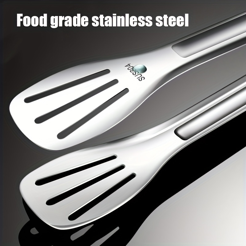 versatile stainless steel serving tongs ideal for bbq   steak salad desserts food safe kitchen restaurant essential details 4