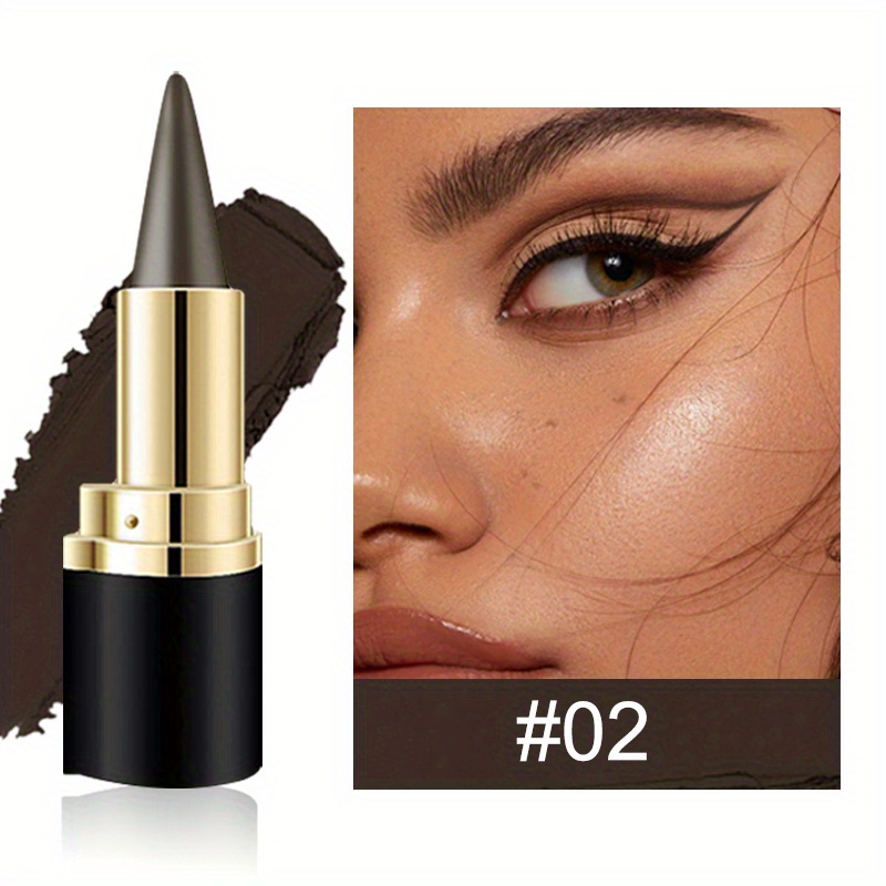 Black Silvery Grey Brown Eye Black Face Paint Sticks Makeup Set, Natural Black Eyeliner Cream Waterproof Crayon Eyeliner Pencil Tool