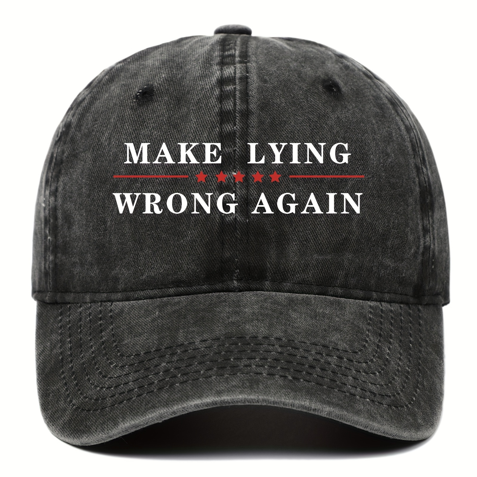 

100% "make Again" Hippie Curved Baseball Cap - Soft, Hand-washable Trucker Hat With Patriotic Lettering, Ideal For Casual Outdoor Sports, Country Style Hats