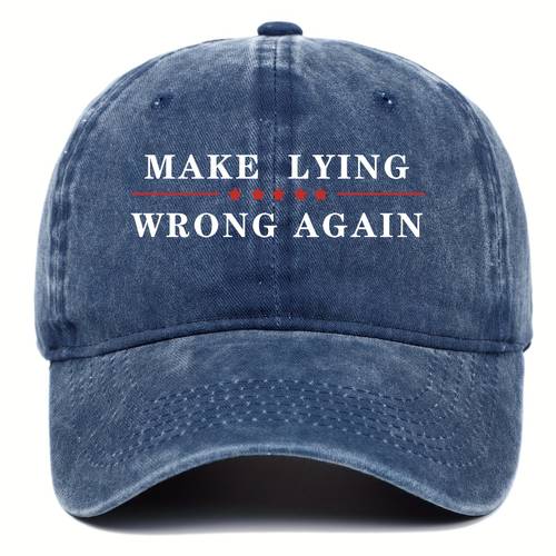 fashion hippie curved brim baseball cap shabby cotton trucker hat with the words make again outdoor casual sports