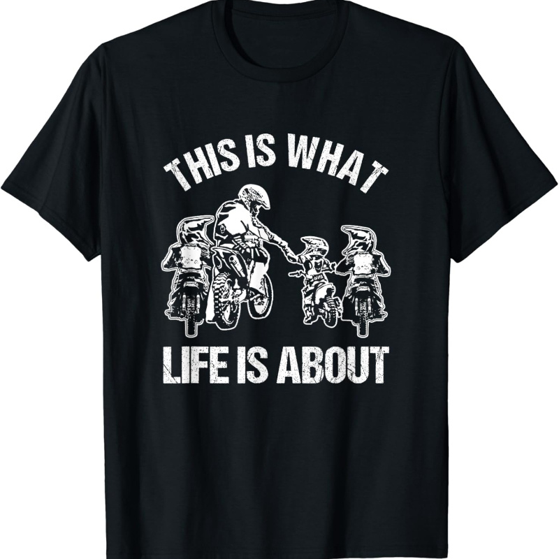 

Dirt Bike Dad Motocross Motorcycle Biker Father Kids T-shirt