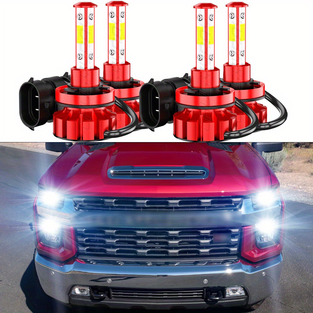 

Led Headlight Bulbs Low H9 H11 Silverado 2500hd 2020-2023 6000k 46000lm, Of 4