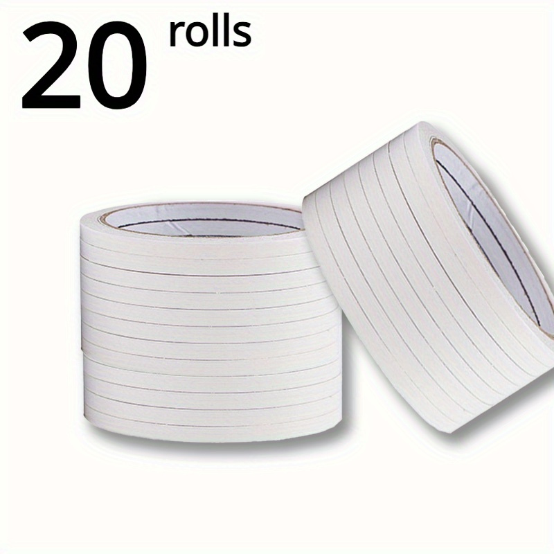 Image of 20 Rolls, 177.17inch Double Sided Transparent Tape, Strong Adhesive For Office, School, Scrapbooking, Art, Crafts, Cards, And Gifts