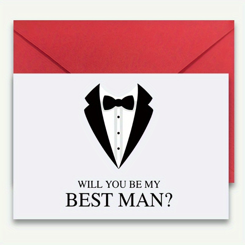 TEMU 1pc Greeting Card + Envelope, Proposal Card, "please For Man," Request To For Man, Best For Man Gift, Celebration