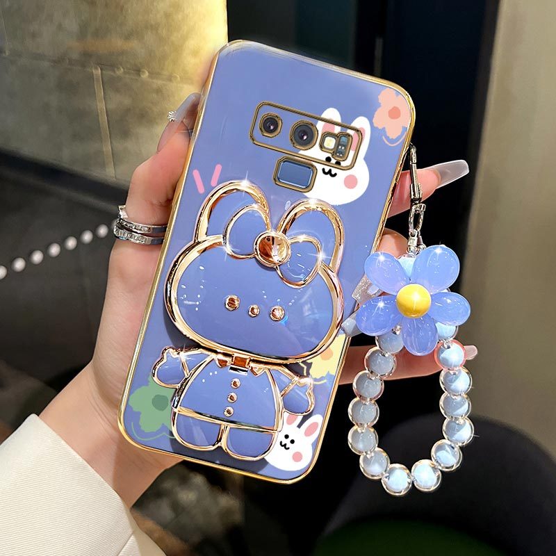 TEMU Phone Case: Note8 Flower Strap Makeup Mirror Cute Rabbit Phone Holder Case For Galaxy Note 8 Note 9 Samsungnote8 Woman Used Kick
