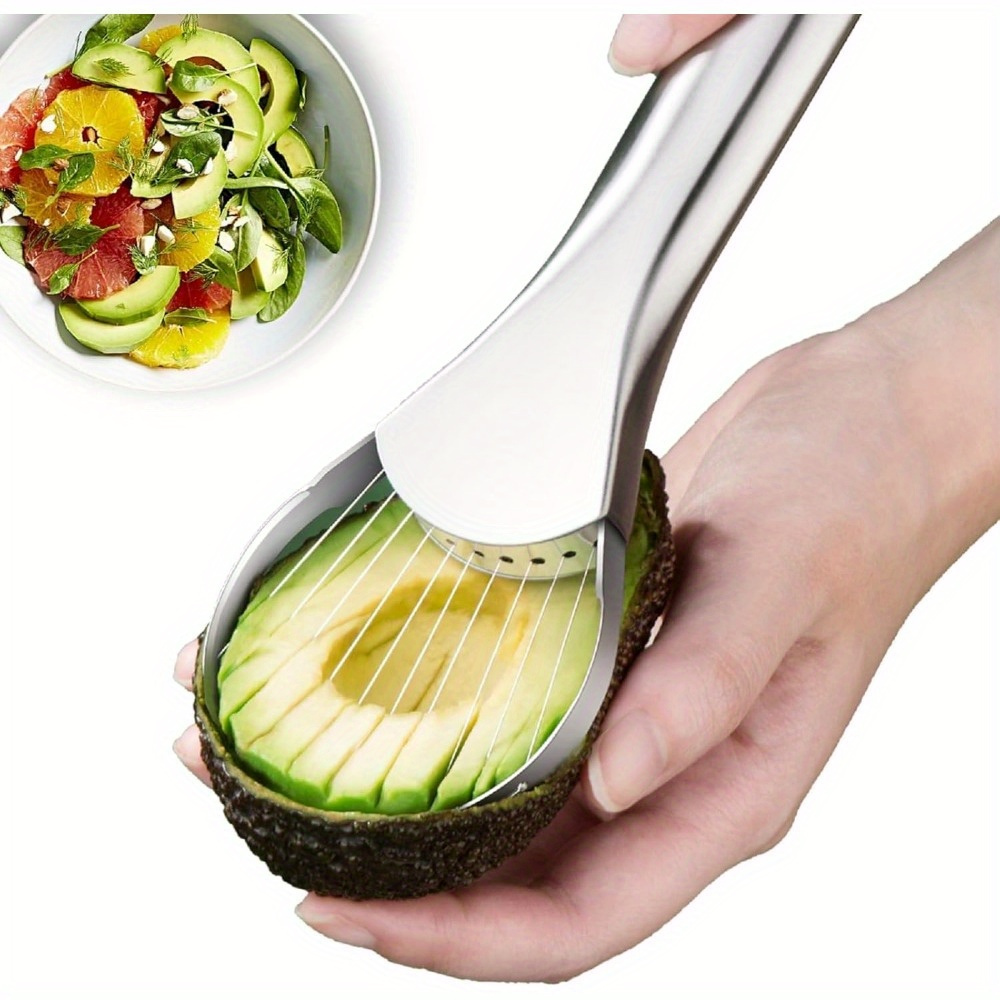 

2-in-1 Avocado Slicer: Effortlessly Peel, Core, And Avocados With Stainless Steel Construction