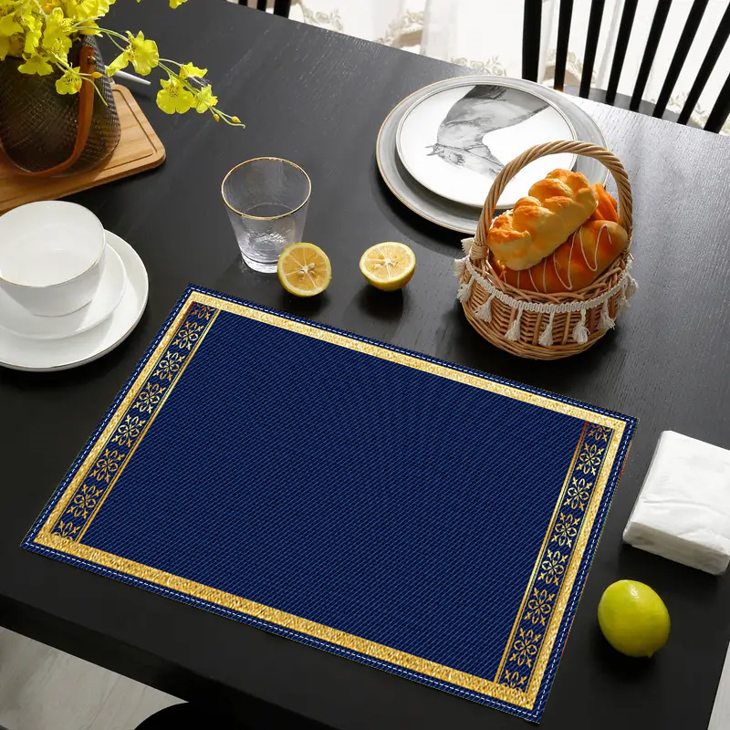 

Luxury Linen Table Mats With - Hand Wash Only, Woven Rectangle Placemats For Dining, Kitchen, And Holiday Parties - And Easy To Clean