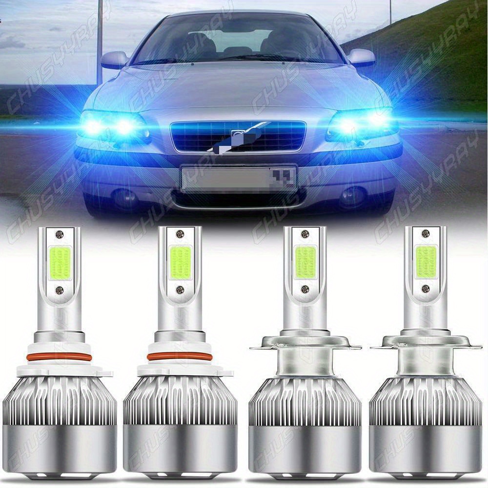 

Combo 9005 H7 Led Headlight Bulbs Kits 8000k For S60 V70 2001 2002-03 2004