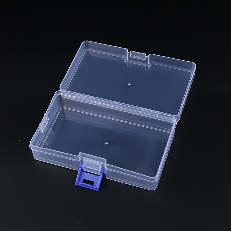 5pcs Clear Plastic Storage Boxes with Lids, Stackable Organizers