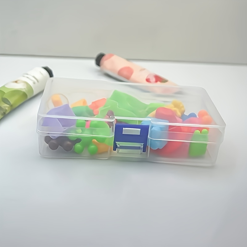 5pcs Clear Plastic Storage Boxes with Lids, Stackable Organizers