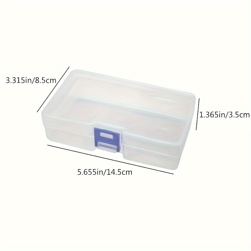 5pcs Clear Plastic Storage Boxes with Lids, Stackable Organizers