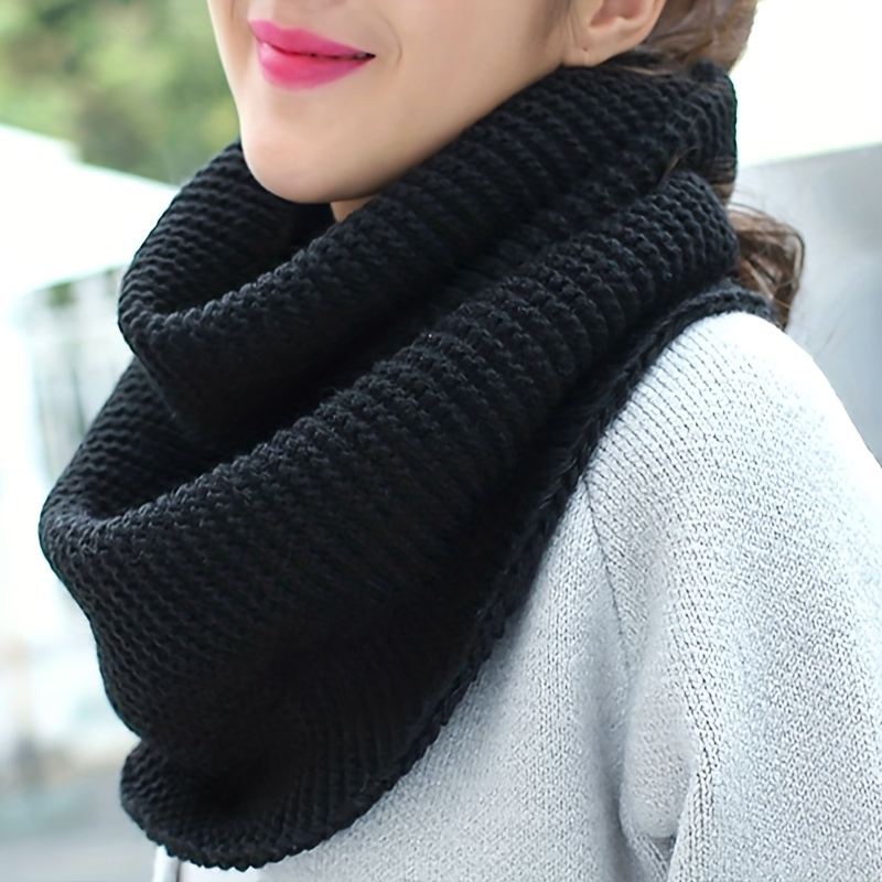 

Elegant Knitted Neck Gaiter For Women - 100% Polyester, Stretchable, Breathable And Windproof Infinity Scarf For Weekend Casual Wear - Thick Warmth Retention Neck Warmer, No Feather, Hand Washable